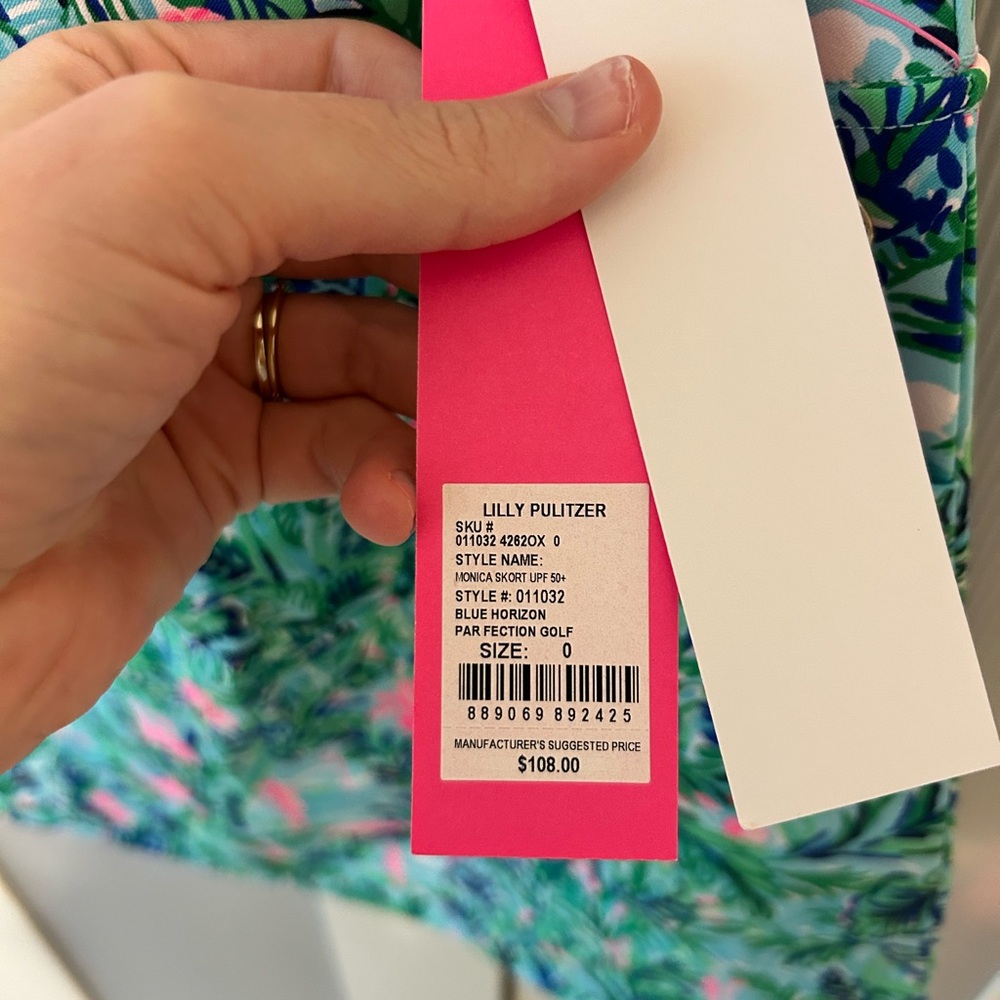 NWT Lilly Pulitzer Monica Skort ‘Par Fection’ golf print
